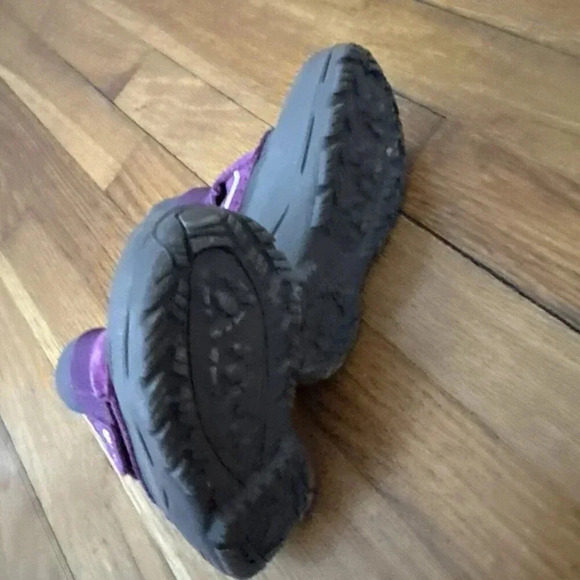 The North Face Toddler Alpenglow II Snow Boots Waterproof Size 8 Purple Leather - Picture 5 of 6
